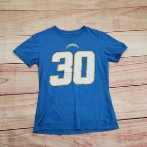 Nike‎ Los Angeles Chargers Shirt Girls Small Blue Austin Ekeler #30 Football NFL